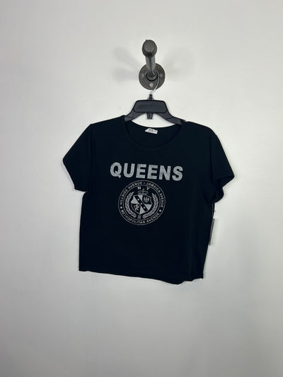 Ardene Blk Queens Graphic Tee
