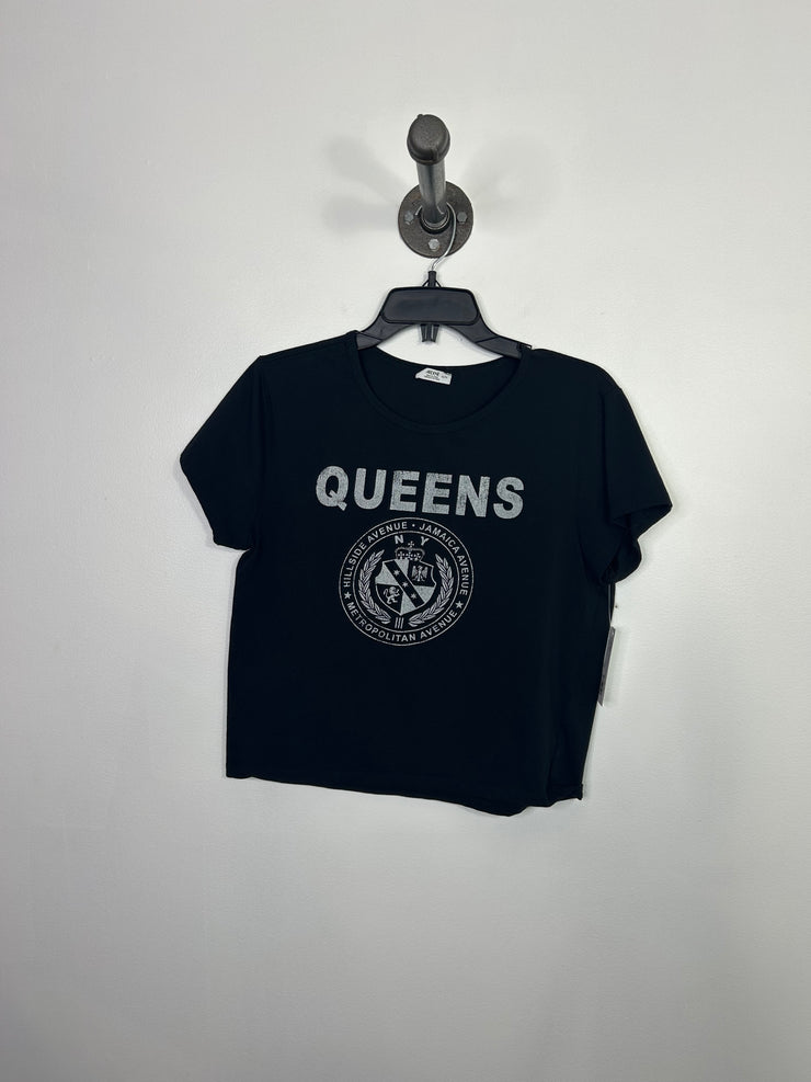 Ardene Blk Queens Graphic Tee