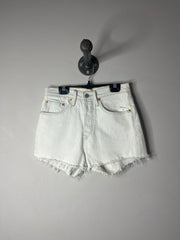 Levi's White Denim Shorts