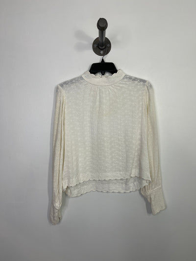BCBG White Eyelet Longsleeve