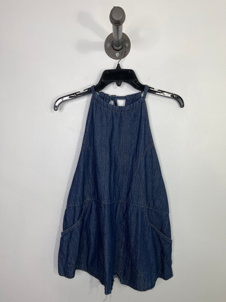 Free People Denim Halter Tank