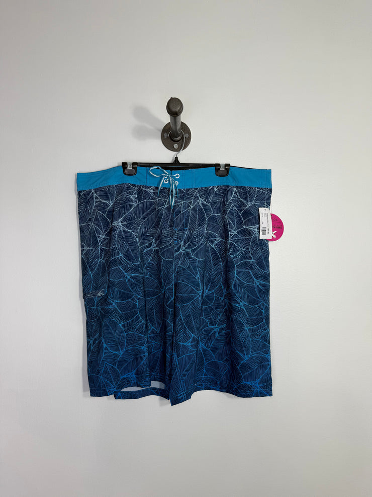 Wailoa Blue Pattern Swim Short