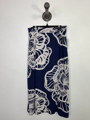 RW & CO Nvy/Wht Pattern Skirt