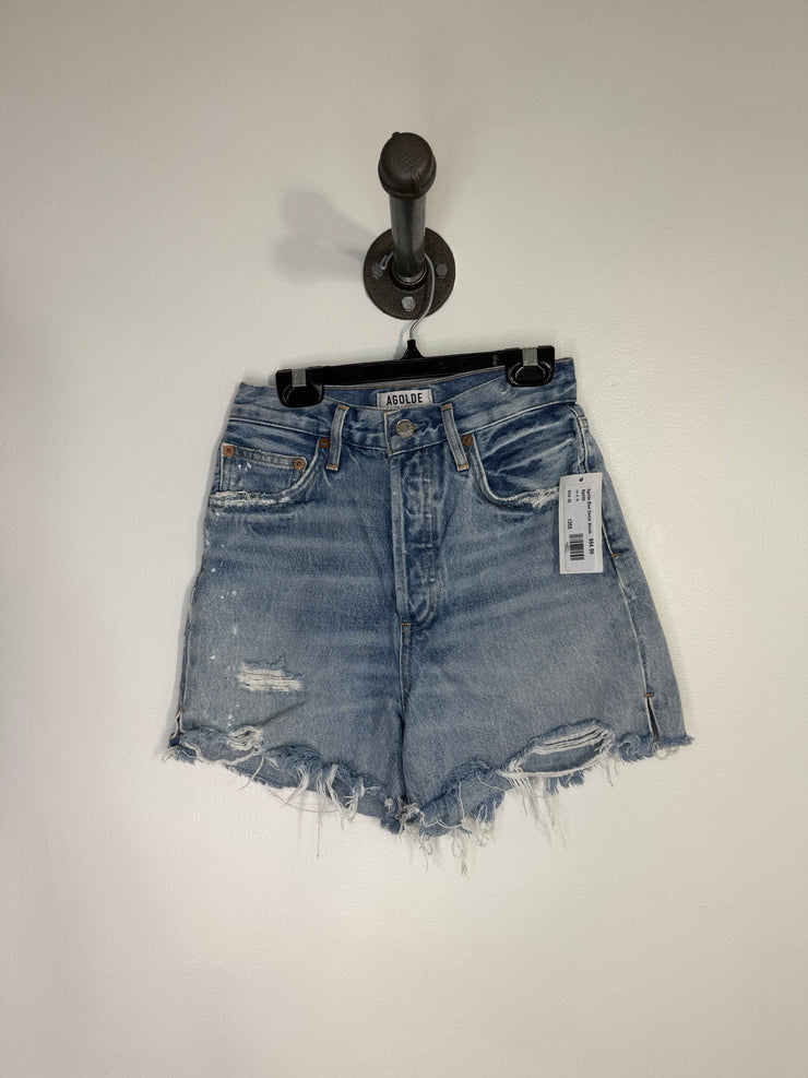 Agolde Blue Denim Shorts