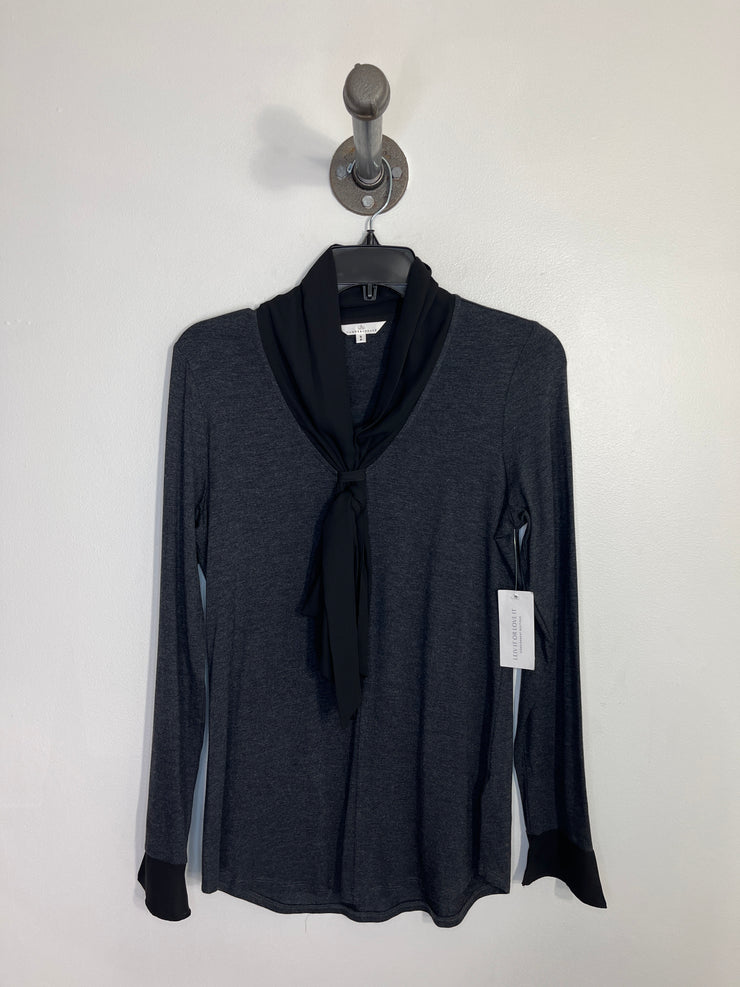 Camber & Grace Blk Tie Blouse