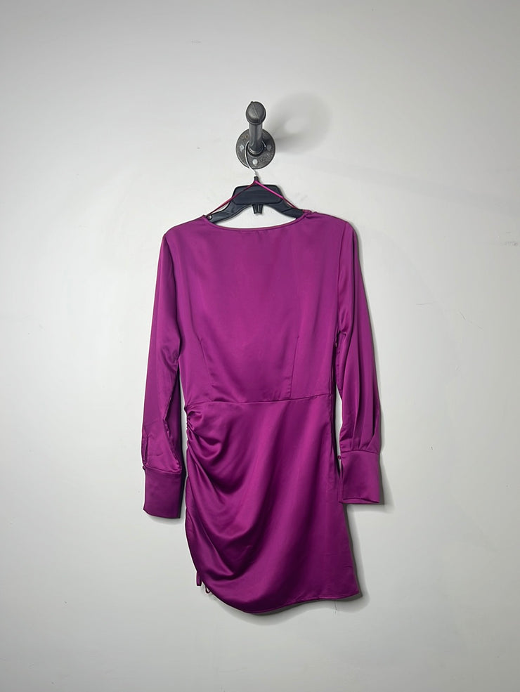 Dynamite Purple Silk Lsv Dress