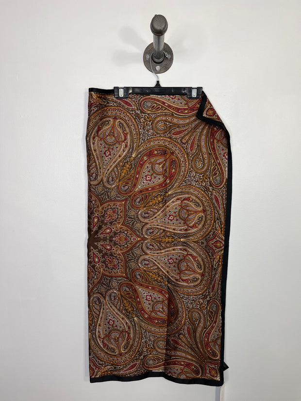 Tie Rack Brn/Rd Pattern Scarf