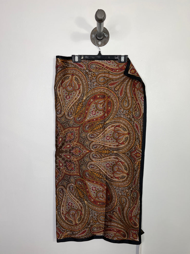 Tie Rack Brn/Rd Pattern Scarf