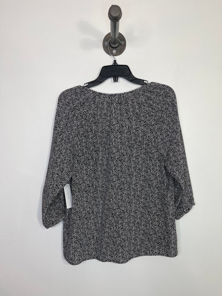 Joie Blk/Wht Pattern Blouse