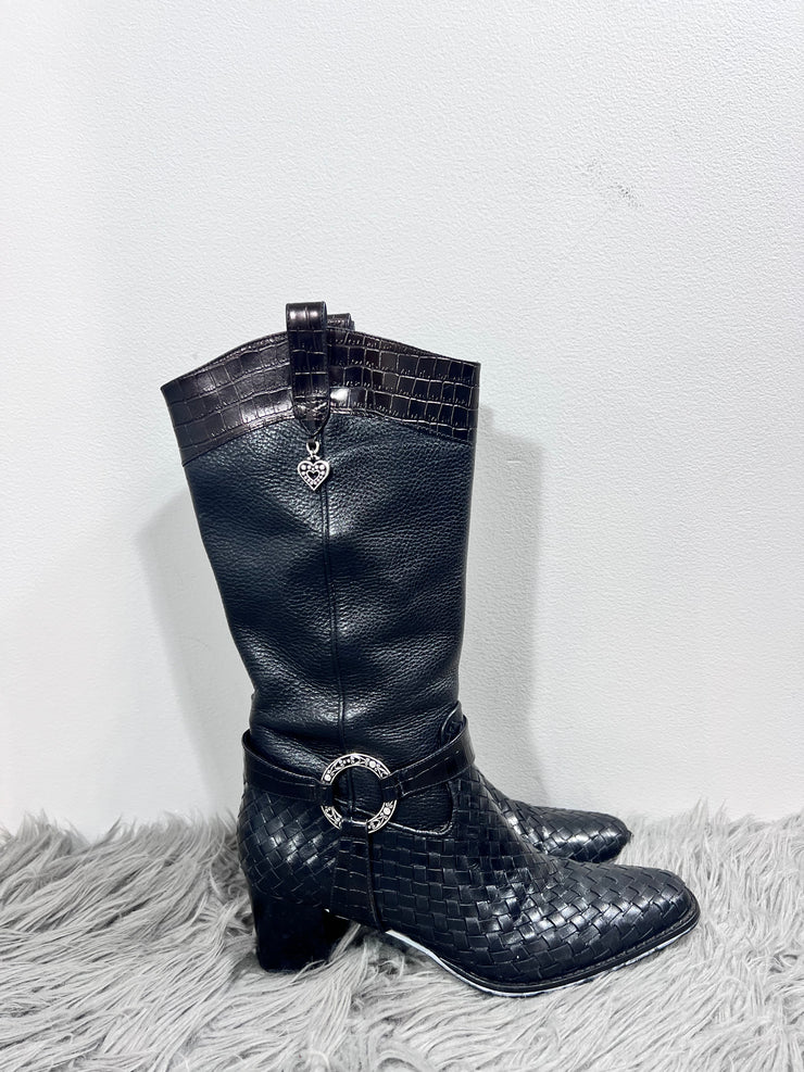 Brighton Black Cowboy Boots