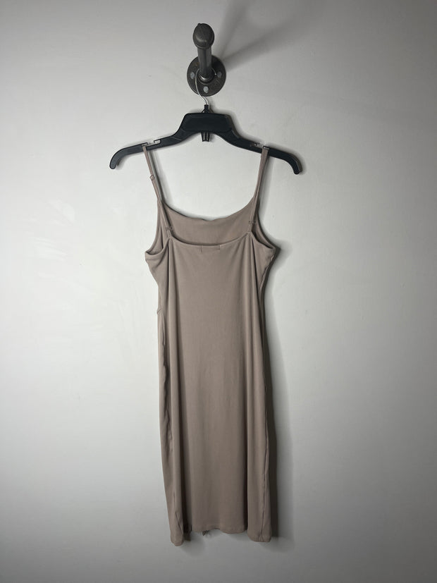 The Base Beige Fitted Dress