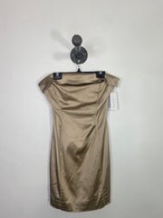 Aritzia Beige Satin Mini Dress