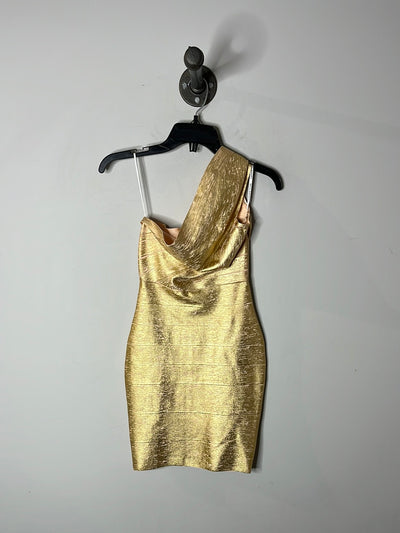 Bella B. Gold Fitted Dress