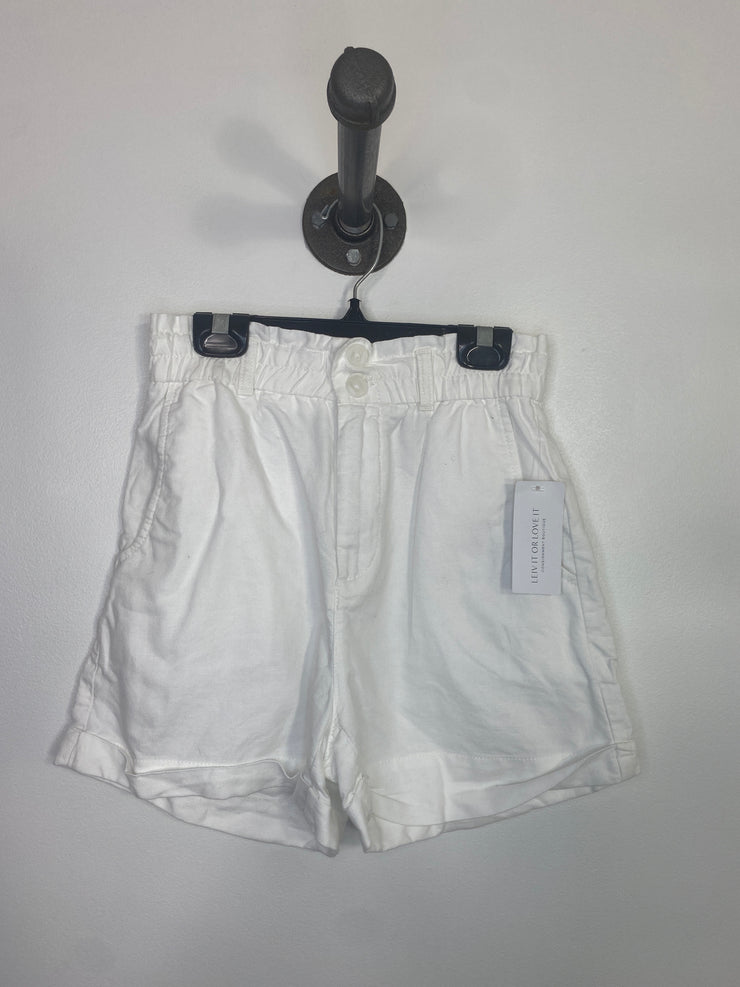 Gap Wht Linen Paper Bag Shorts