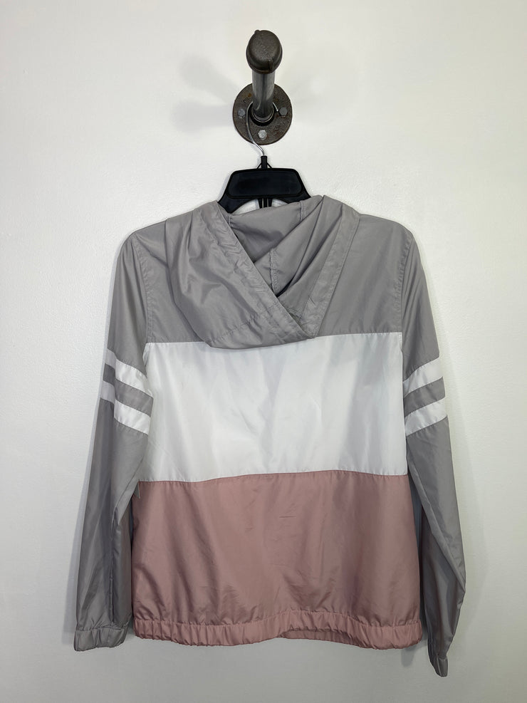 Zine Gry/Wht/Pnk Rain Jacket