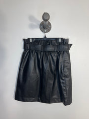 Zara Black Leather Skirt