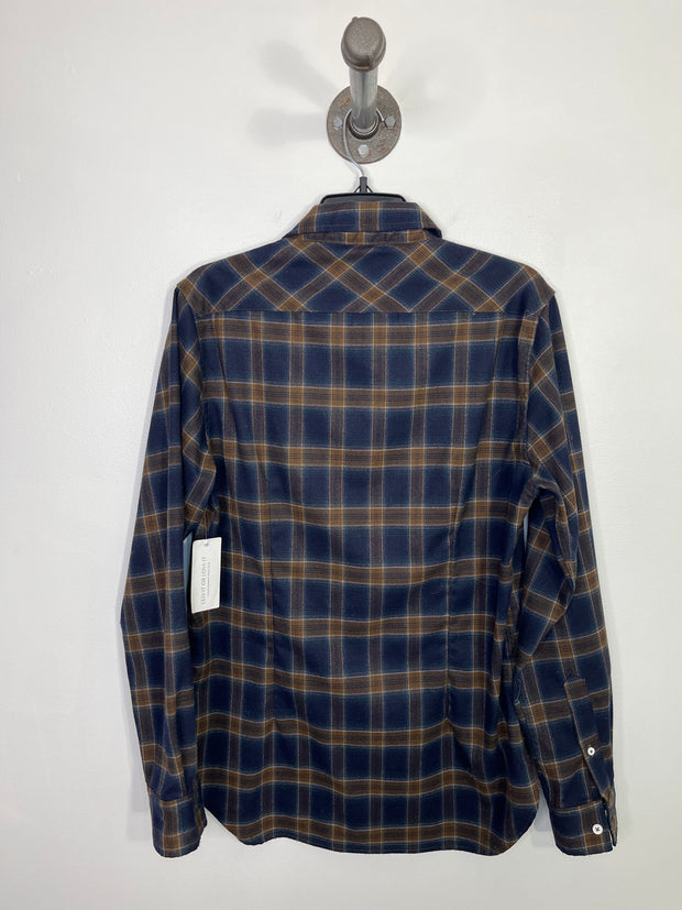 Won Brwn/Nvy Flannel Button Up