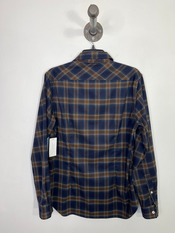 Won Brwn/Nvy Flannel Button Up