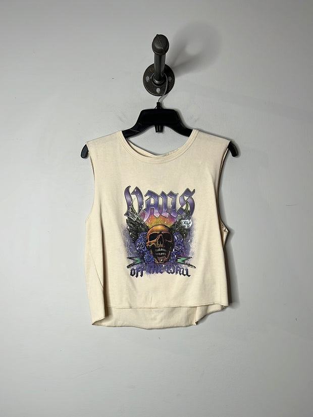 Vans Beige Graphic Skull Tank