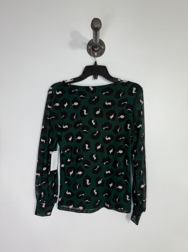 Cleo Green Patterned Blouse
