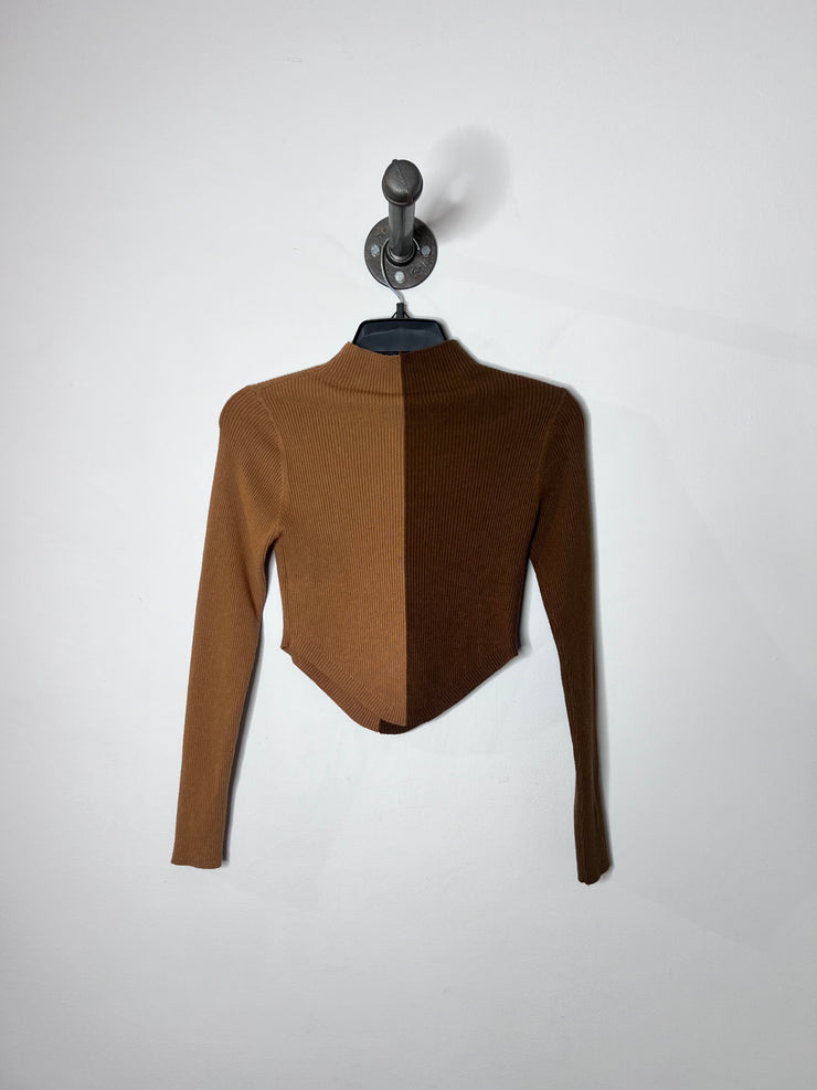 Mimosa Brown Block Lsv Sweater