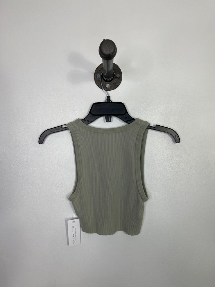 TNA Green Cropped Tank