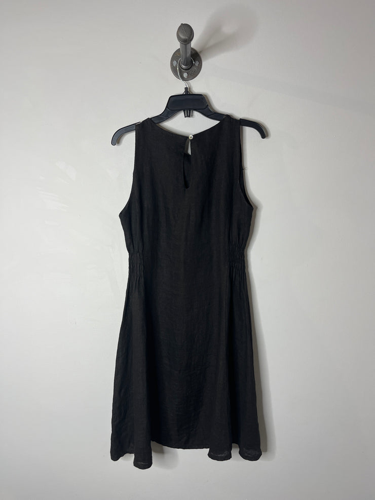 Plaza Del Black Linen Dress