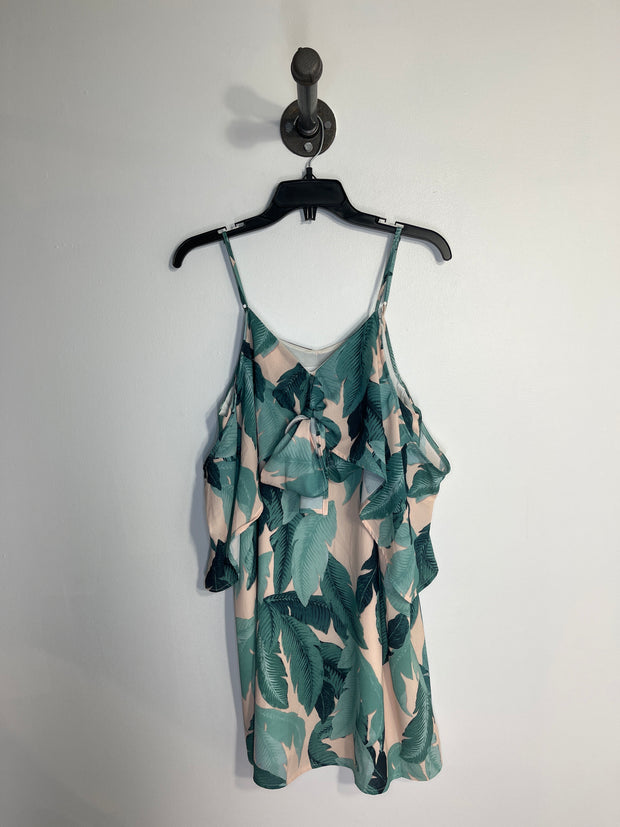 L'atiste Grn/Beig Leaf Dress