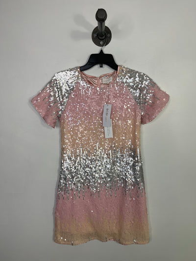 BCBG Pnk/Slvr Sequin Dress