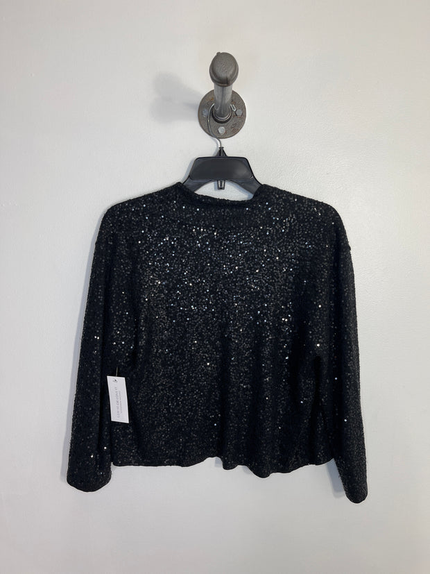 EileenFisher Blk Sparkle Cardi