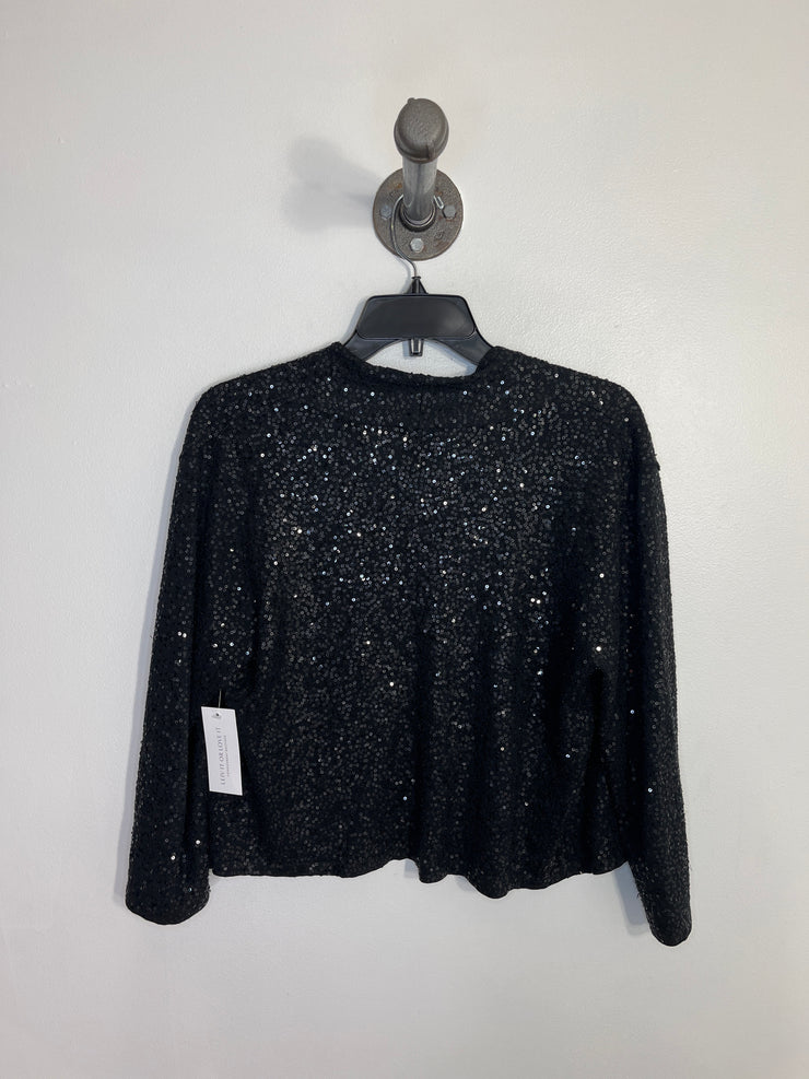 EileenFisher Blk Sparkle Cardi