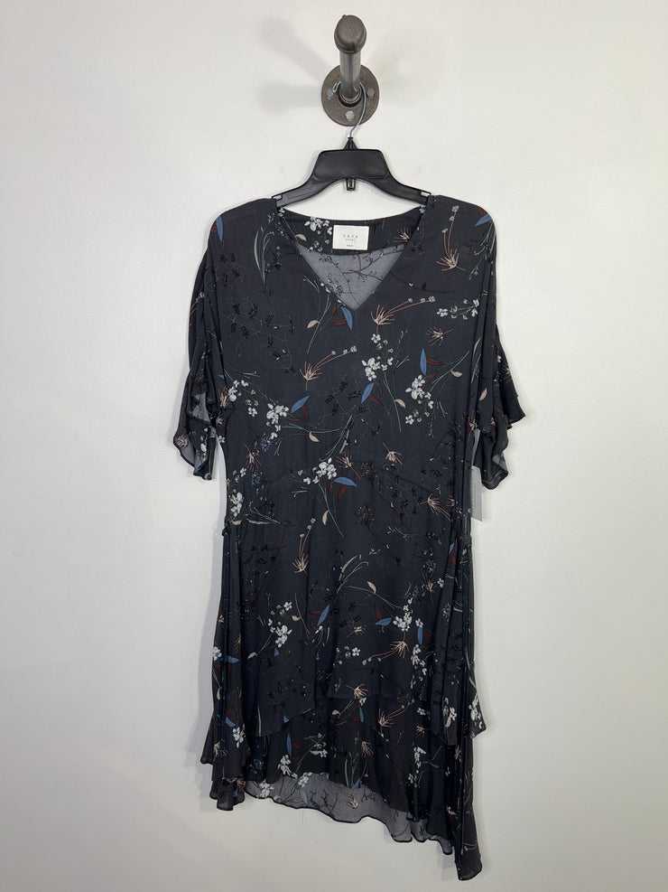 Yaya Grey Floral Midi Dress