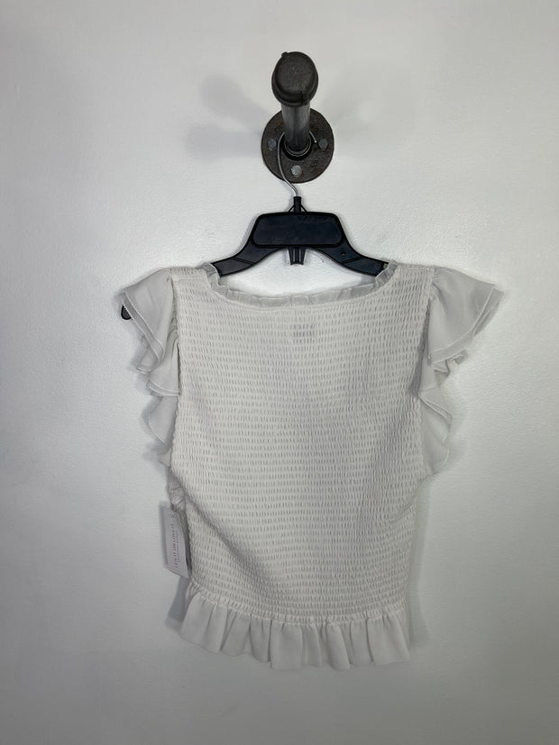 Wilfred White Frill Crop Tee