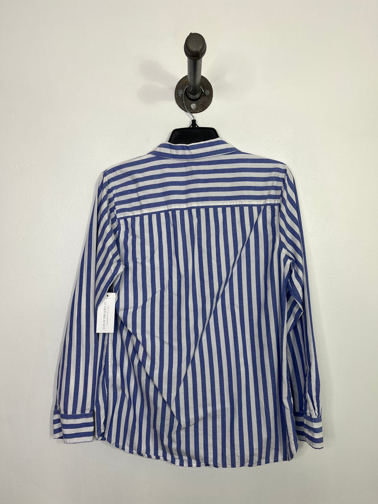 Gap Blu/Wht Stripe Button-Up