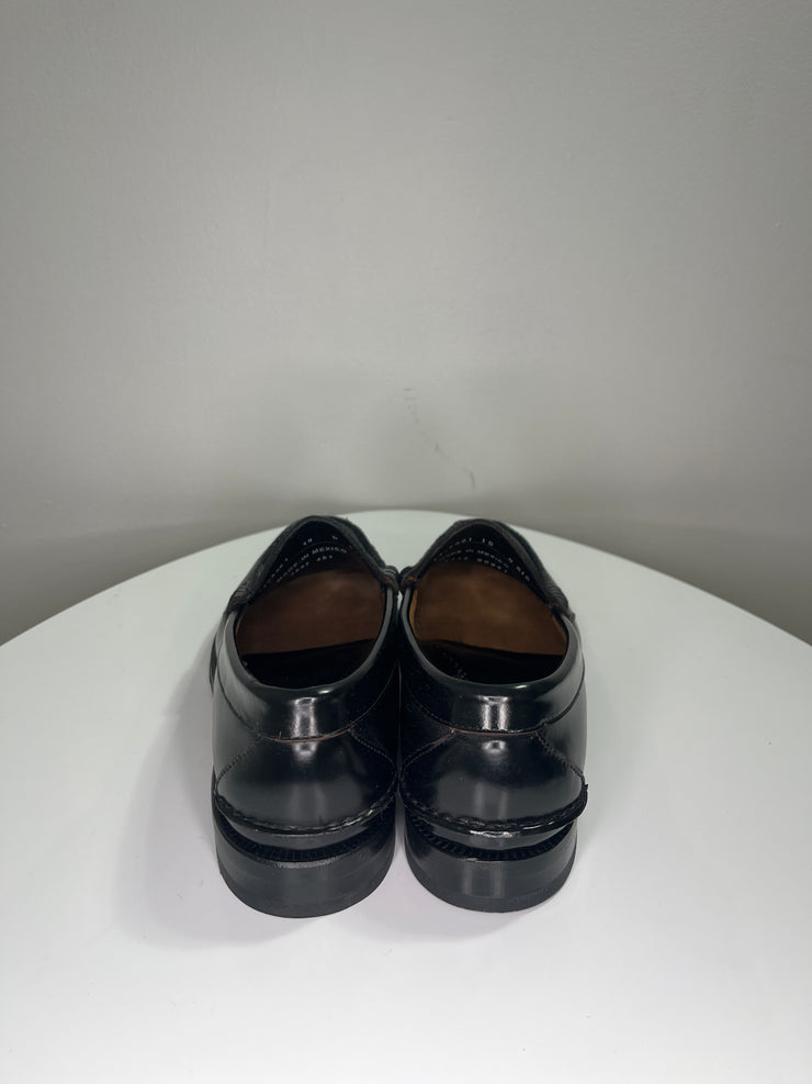 J&M Blk Leather Loafers