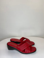 Italian Shoe. Red Wedge Sandal