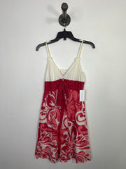 Max S. Wht/Pnk Pattern Dress