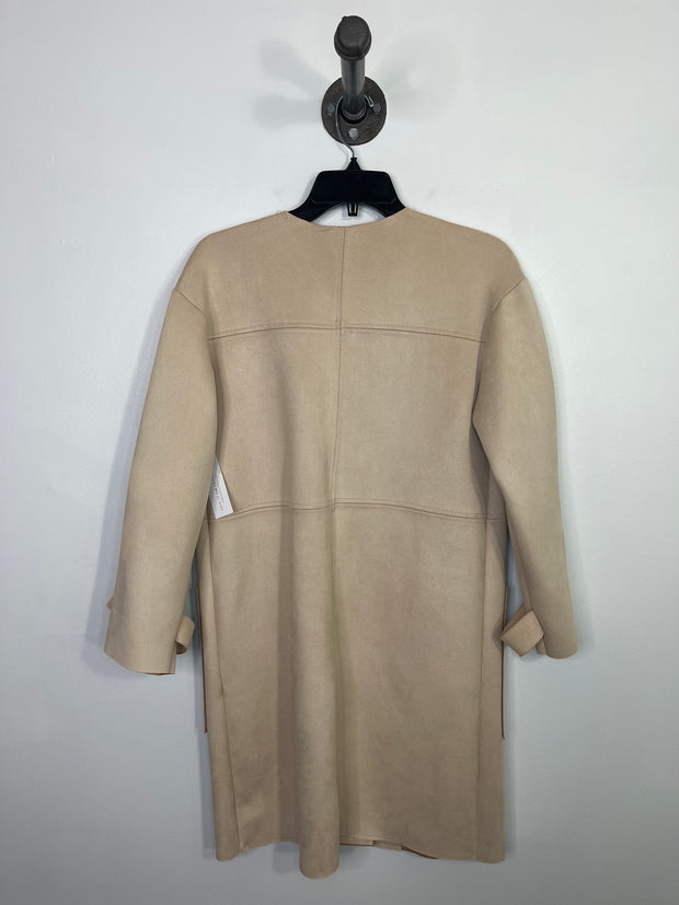 Zara Beige Suede Button Coat