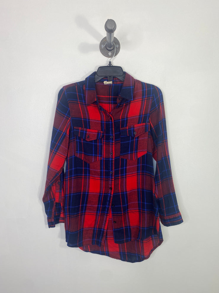 Japna Red/Blue Plaid Buttonup