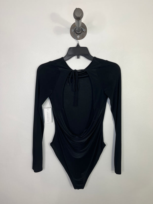 NewStyle Blk Backless Bodysuit