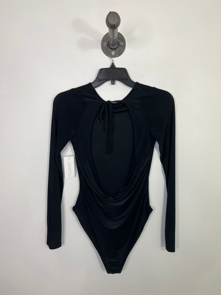 NewStyle Blk Backless Bodysuit