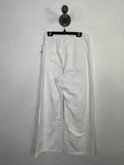 Zara White Gold Button Jeans