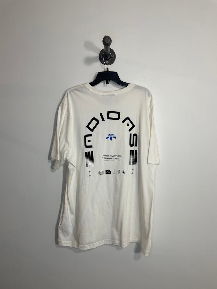 T-shirt graphique blanc Adidas