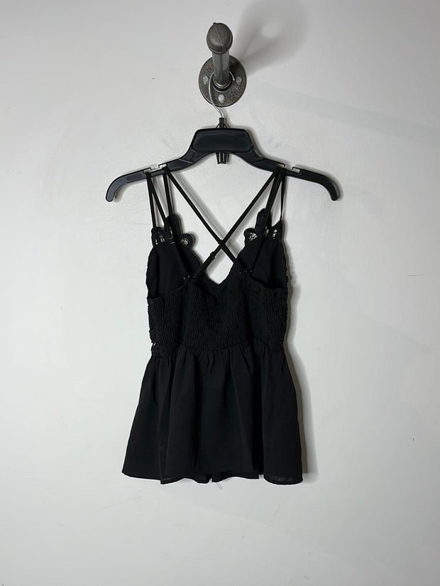 Main Strip Black Lace Tank