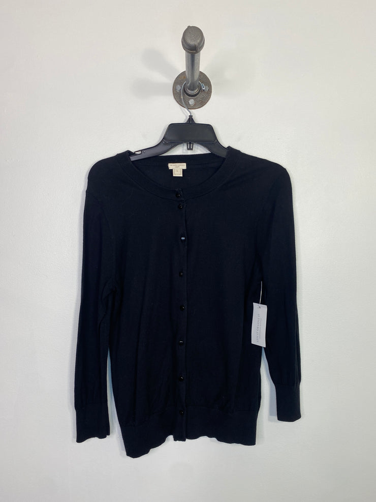 J. Crew Black Knit Button Up