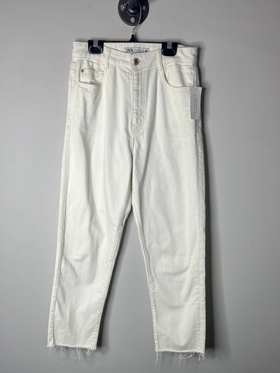 Zara White Straight Jeans