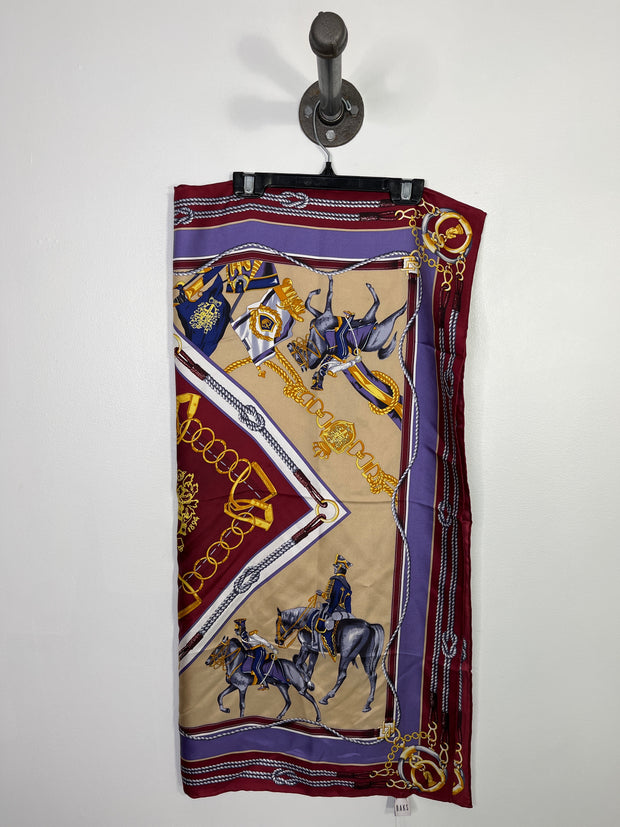 Daks Patterned Silk Scarf