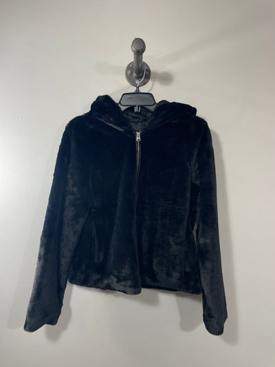 Abercrombie Blk Fuzzy Zip-Up