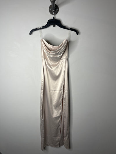 BabyBoo Beige Satin Dress