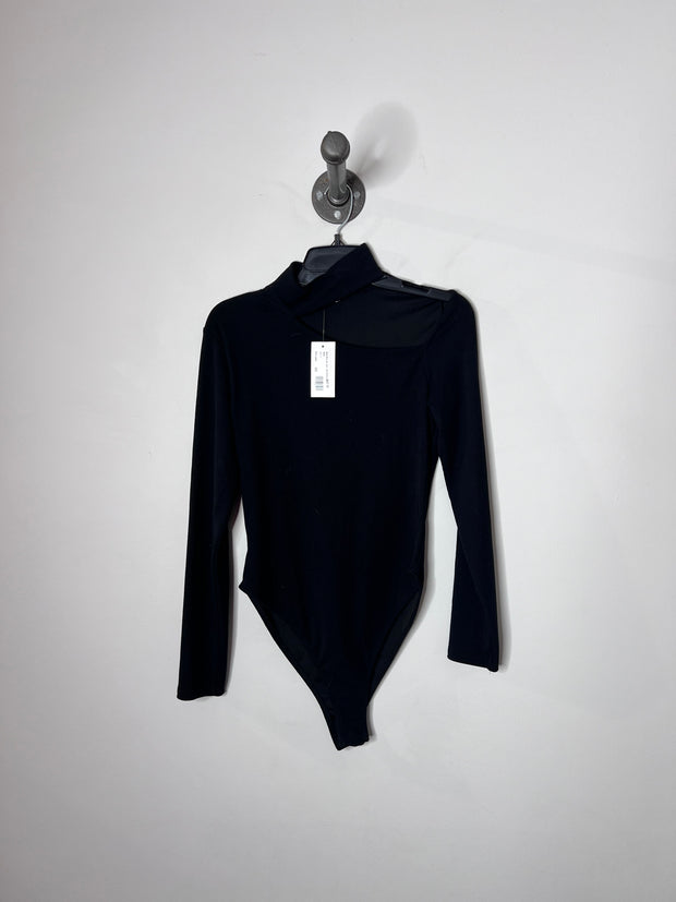 Zara Blk Lsv Cut-Out Bodysuit